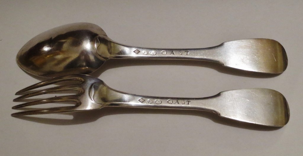 Pair Of Empire Period Cutlery.-photo-6