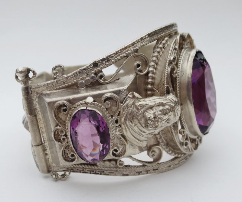 Silver Bracelet, Orientalist, Early 20th Century.-photo-2