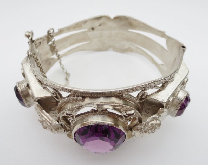 Bracelet En Argent, Orientaliste, Début XXe Siècle.-photo-6