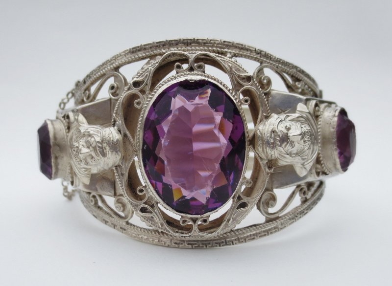 Silver Bracelet, Orientalist, Early 20th Century.