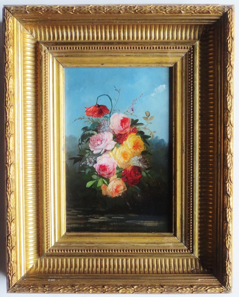 Paire De Bouquets, XIXe Siècle.-photo-1