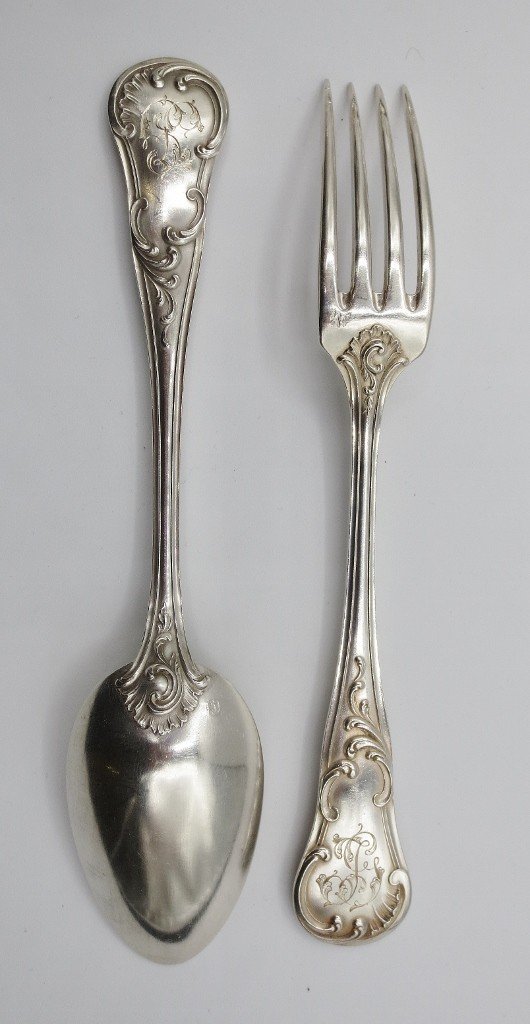 Series Of Twelve Solid Silver Cutlery.-photo-3