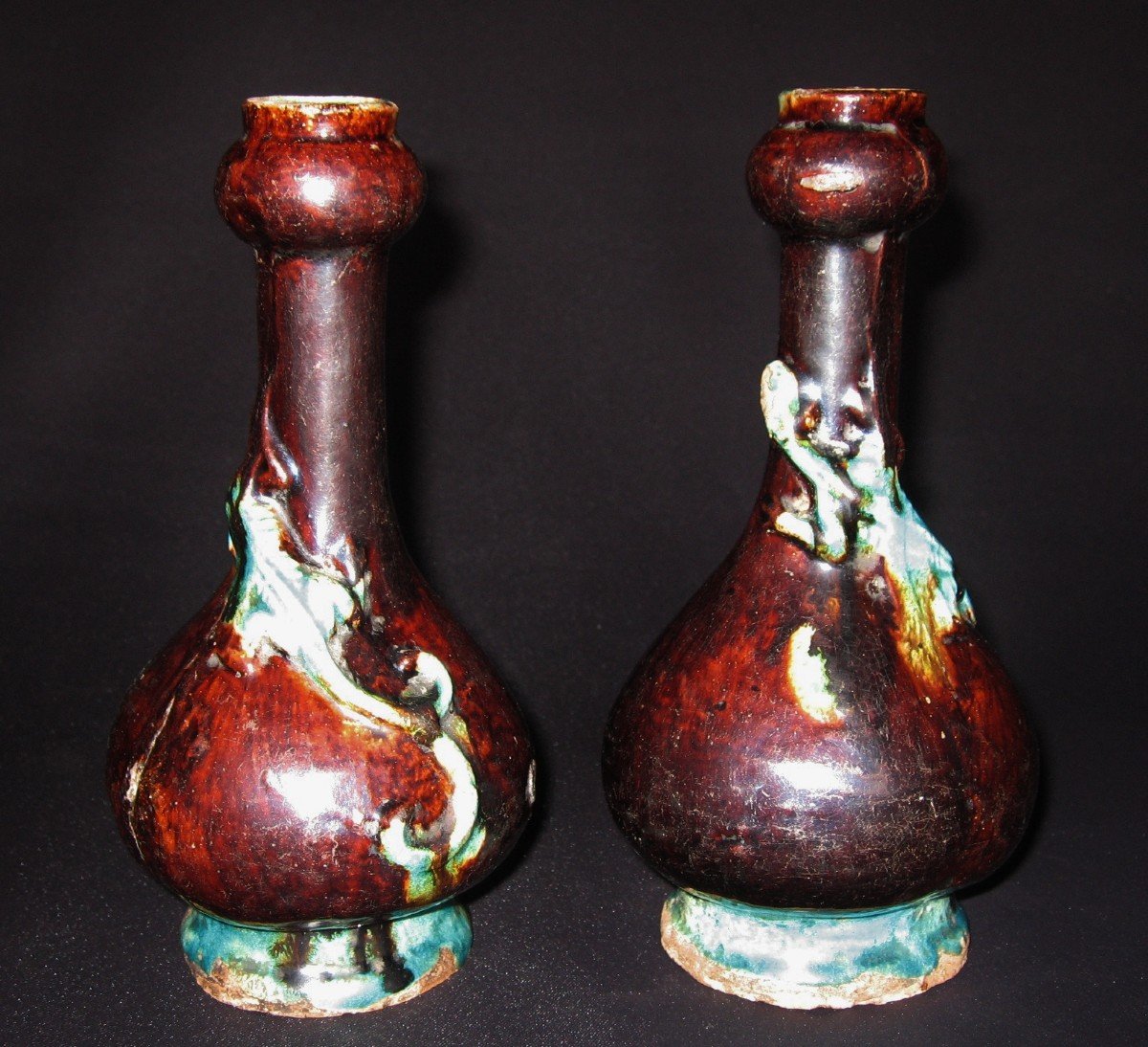 Paire De Vases De Chine XVIIe Siècle.-photo-4