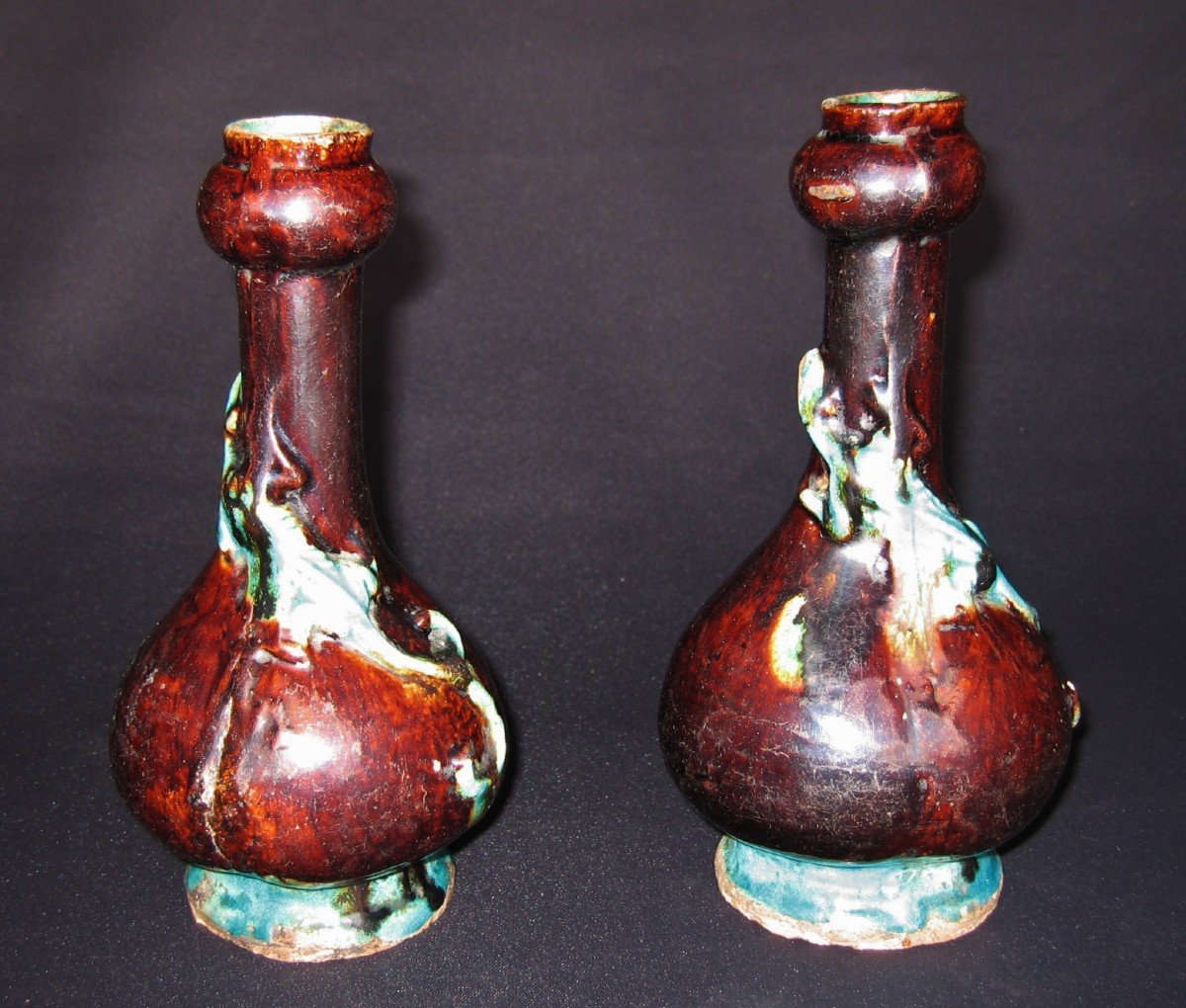 Paire De Vases De Chine XVIIe Siècle.-photo-1