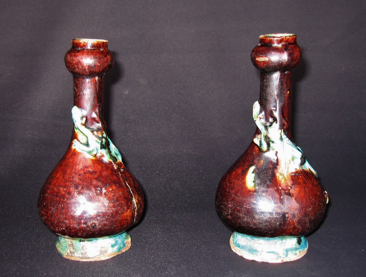 Paire De Vases De Chine XVIIe Siècle.-photo-5