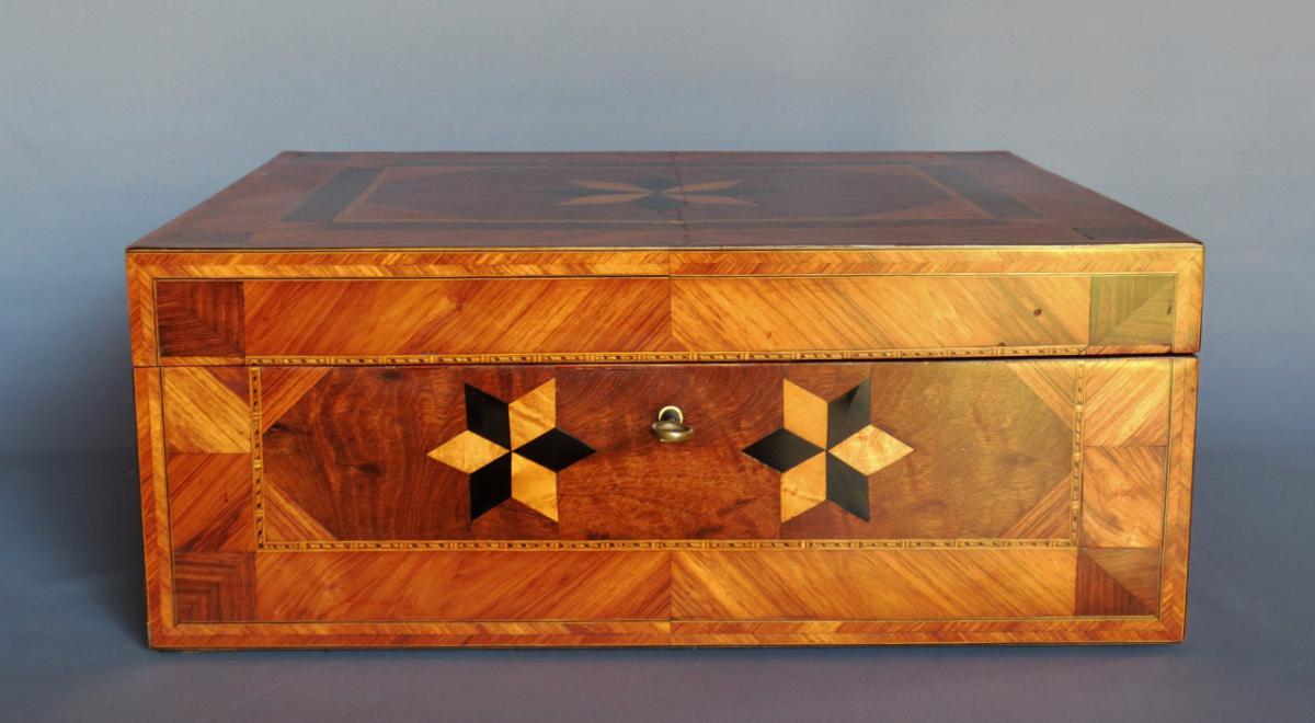 Grand Box Marquetry Late Eighteenth Century Du.-photo-1
