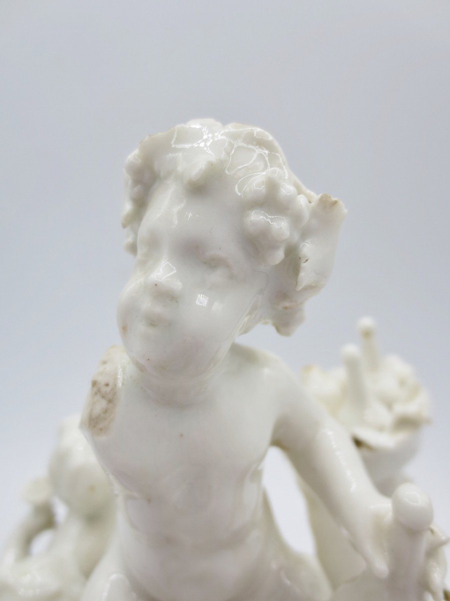 l' Enfance De Bacchus,  Porcelaine XVIIIe Siècle.-photo-7