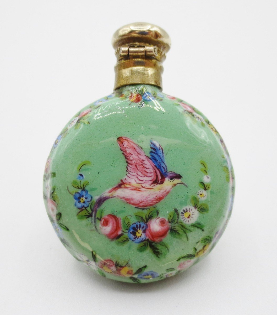 Enamelled Salt Bottle, Restoration Period.-photo-2