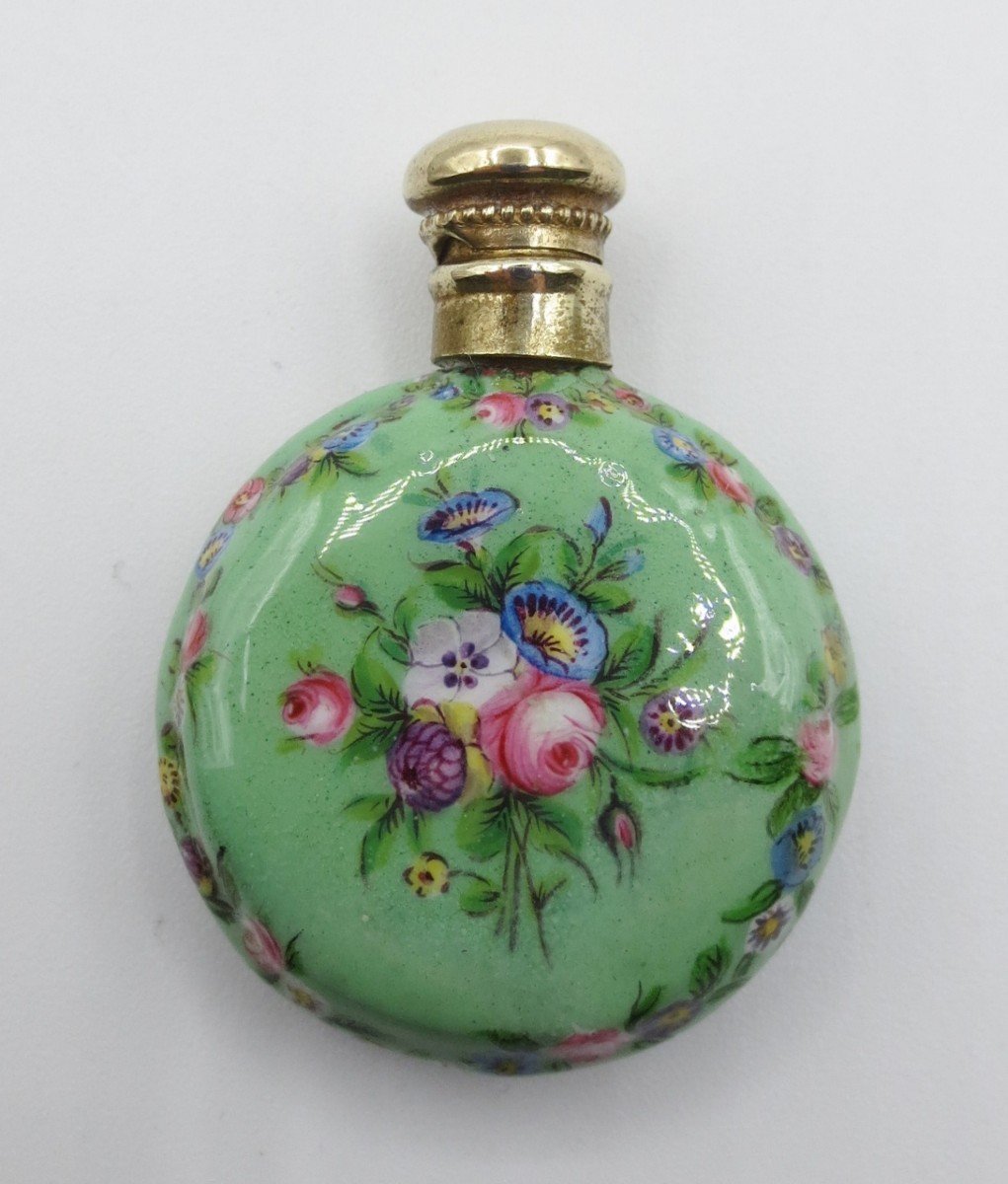 Enamelled Salt Bottle, Restoration Period.-photo-3