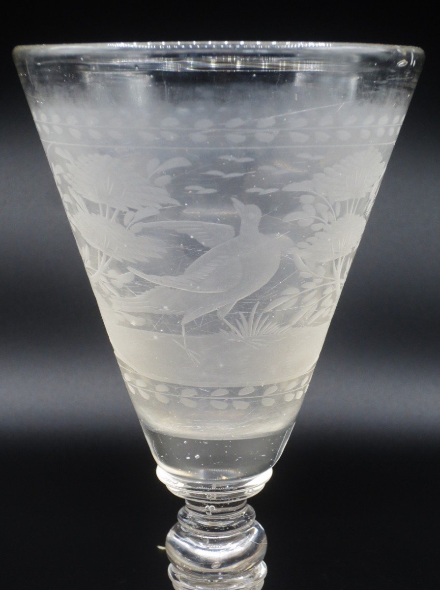 Verre De Bohème, XVIIIe Siècle.-photo-1