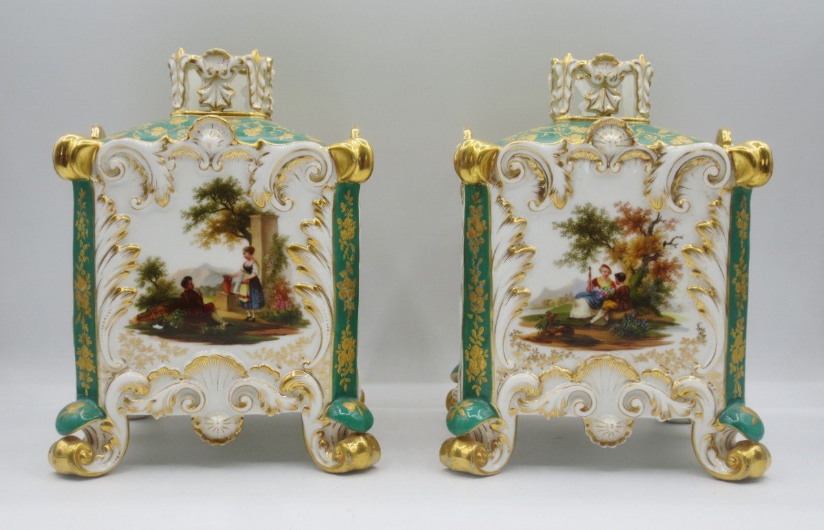 Pair Of Potpourris, Attributed To Jacob Petit.-photo-3