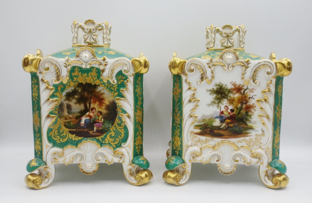 Pair Of Potpourris, Attributed To Jacob Petit.-photo-8