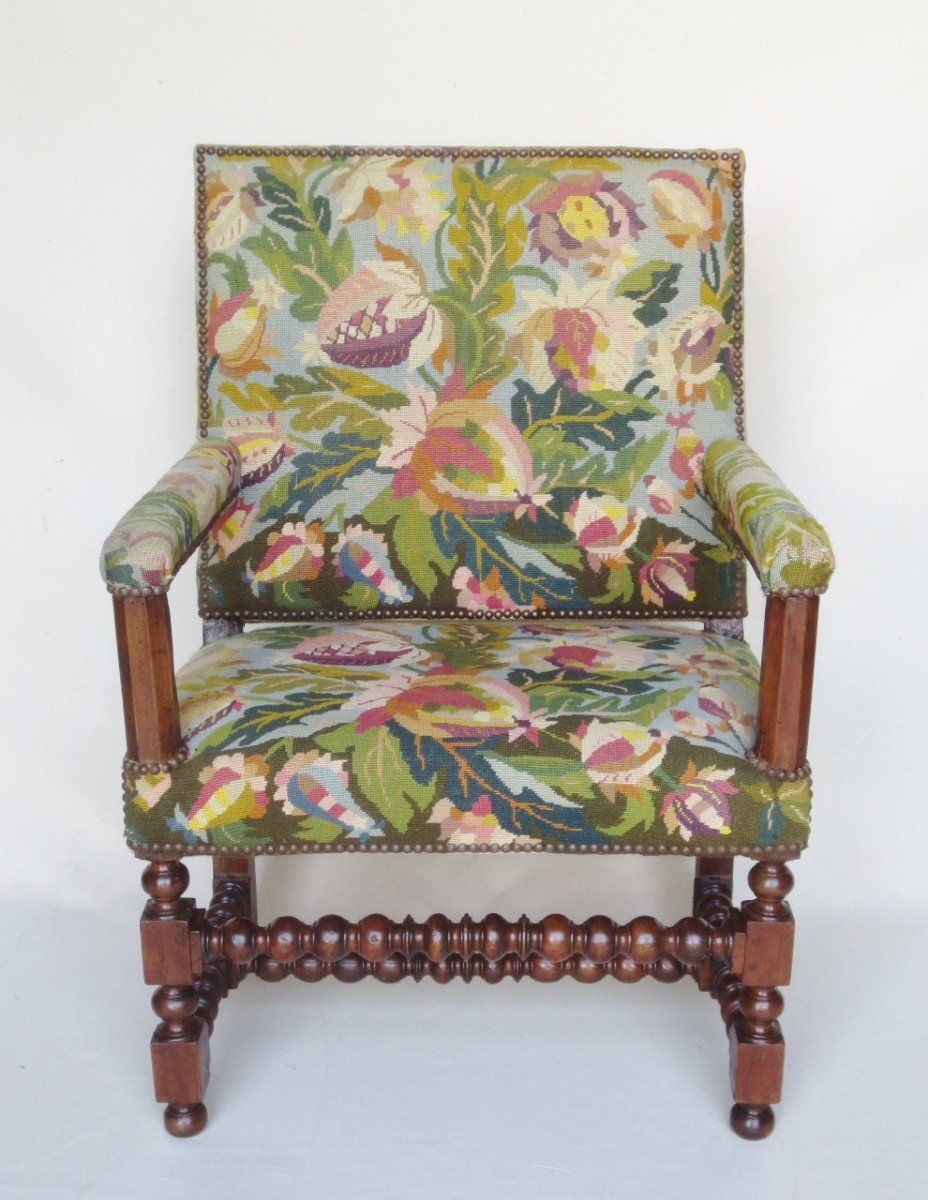 Chaise à bras, XVIIe siècle. -photo-4