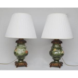 Pair Of Impressionist Ceramic Lamps, 1876 – 1881. 