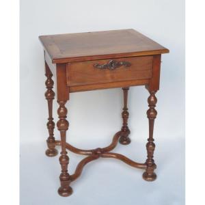 Table In A Style Originating From Valais In Switzerland. 