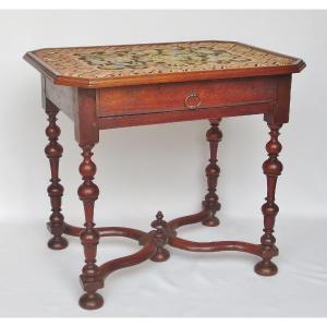 Walnut Table, Louis XIII Style.  