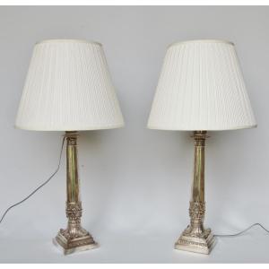 Paire de lampes de style Empire.