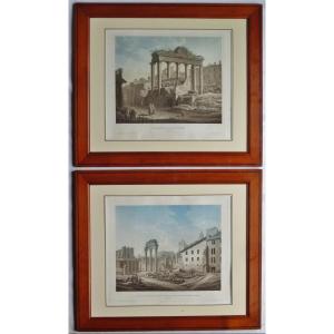 Pair Of Engravings Early 19th Century.  