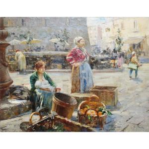 Giovanni Panza, Market Scene In Provence. 