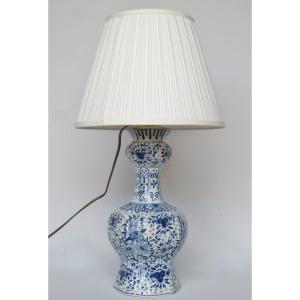 Delftware Lamp, 19th Century.