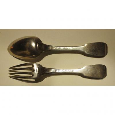 Pair Of Empire Period Cutlery.