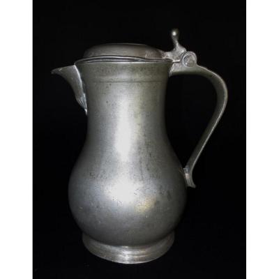 Pewter Pitcher Of The Early Nineteenth Century