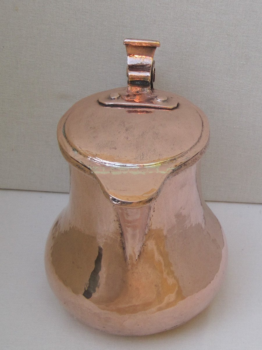 Coquemar In Copper. 18th Century.-photo-3