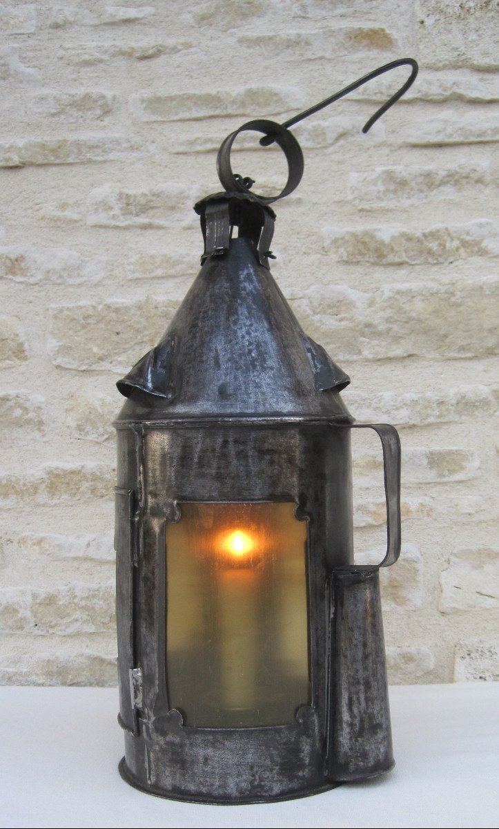 Portable Lantern, Sheet Iron. 19th C.