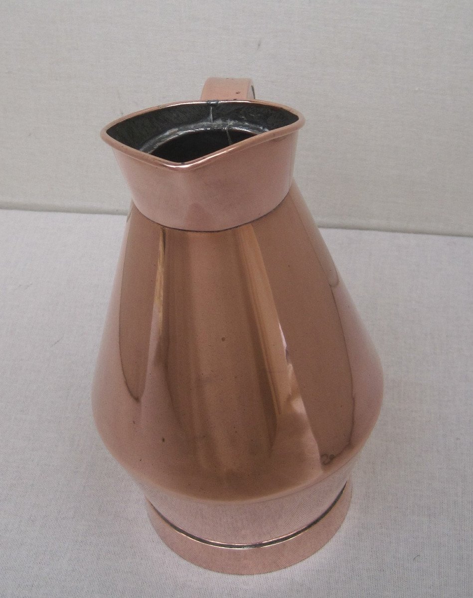 Small Broc De Chai, In Rolled Copper. Late 19th Century.-photo-3