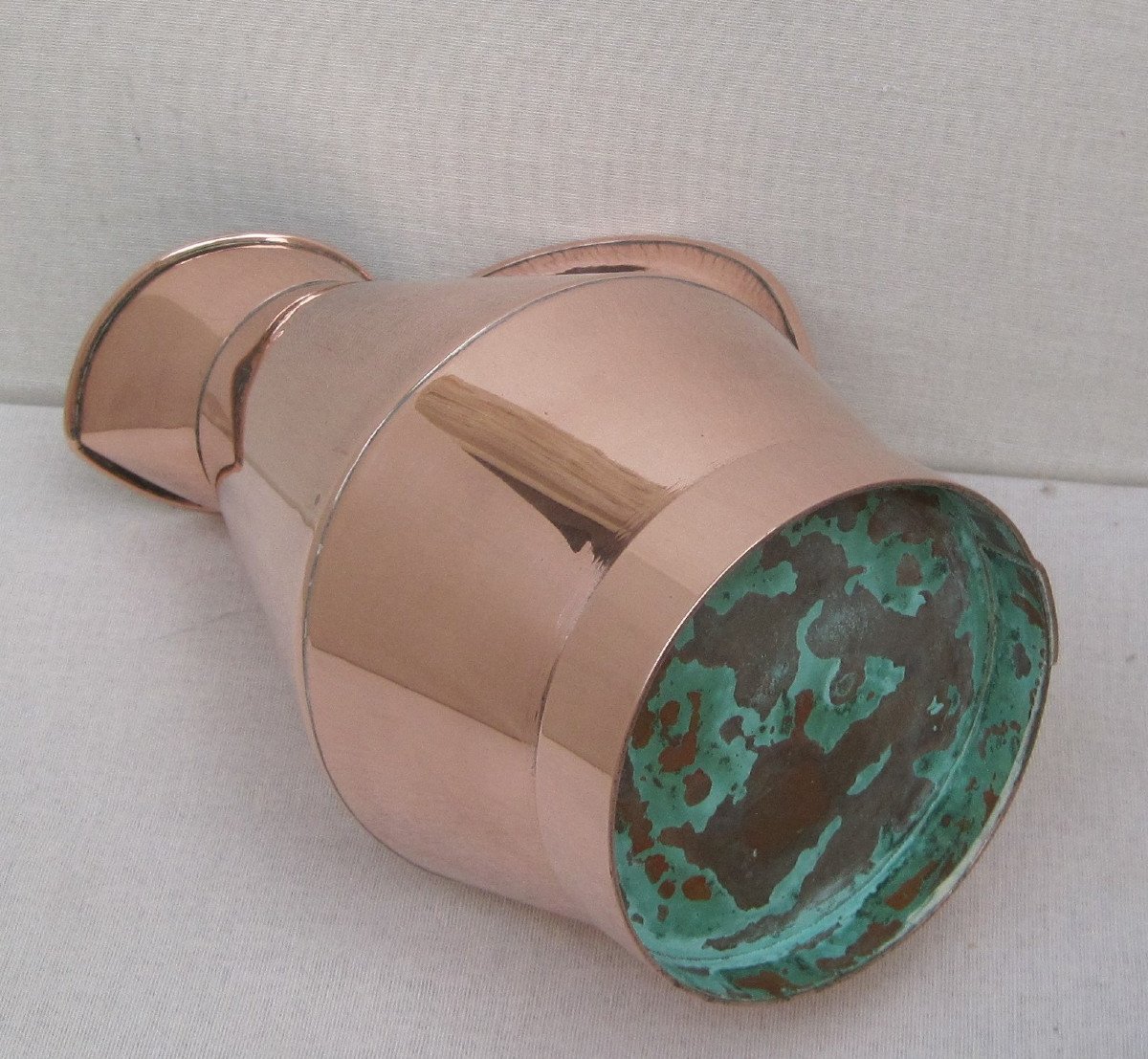 Small Broc De Chai, In Rolled Copper. Late 19th Century.-photo-1