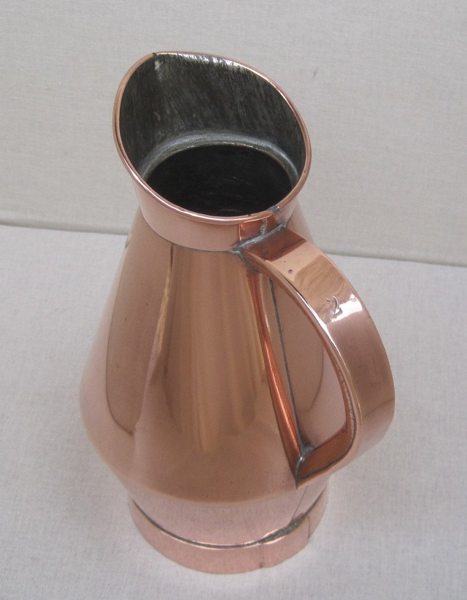 Small Broc De Chai, In Rolled Copper. Late 19th Century.-photo-2