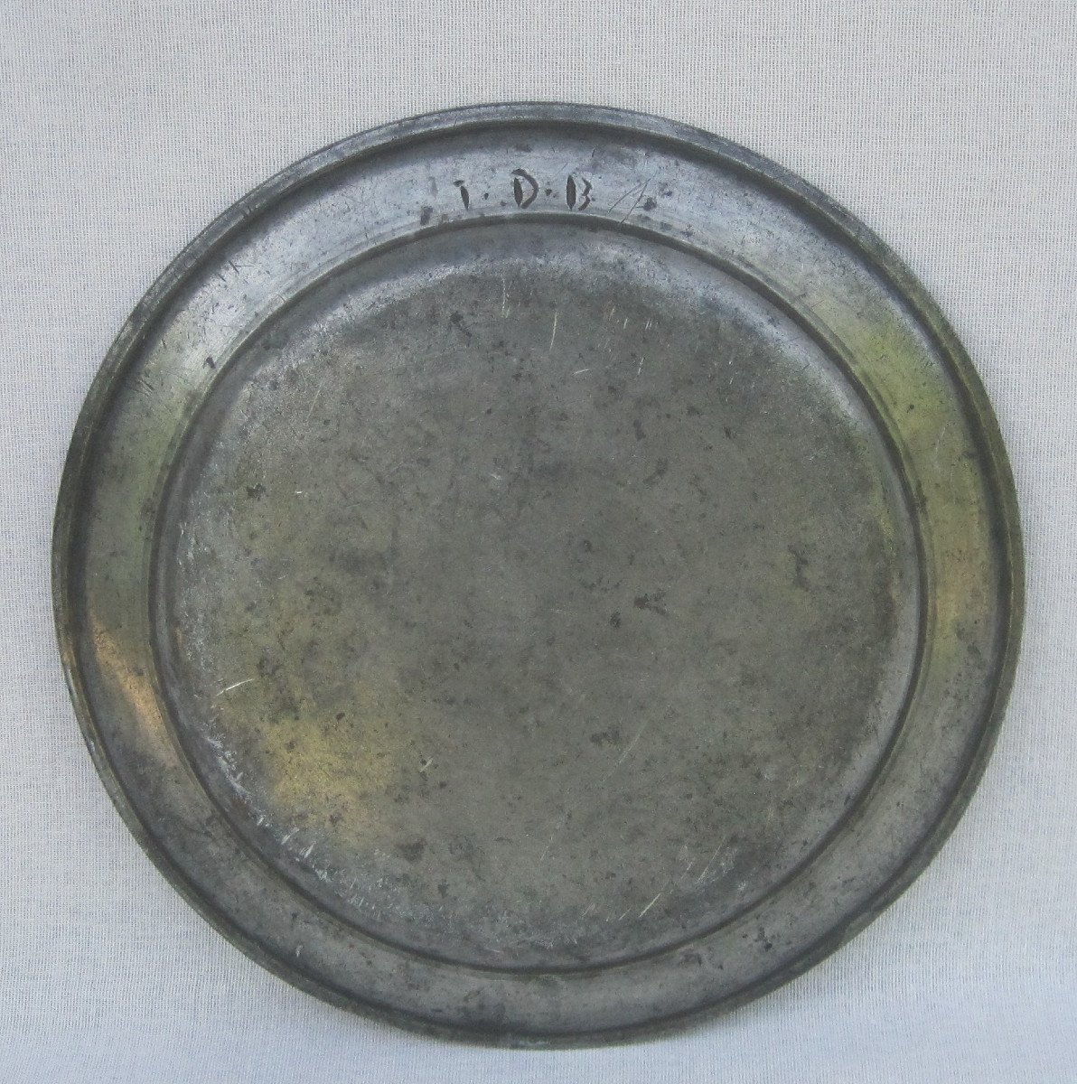 Round Plate, Pewter. 18th Century.-photo-3