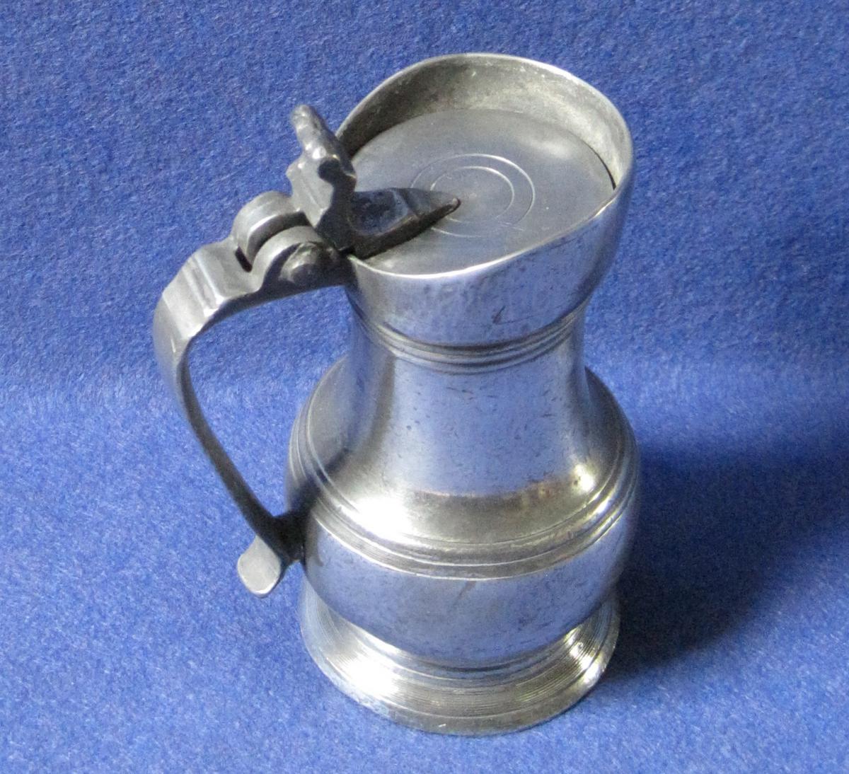 Pewter Pitcher. Chartres. Medical Tins. Late Nineteenth Century.-photo-3