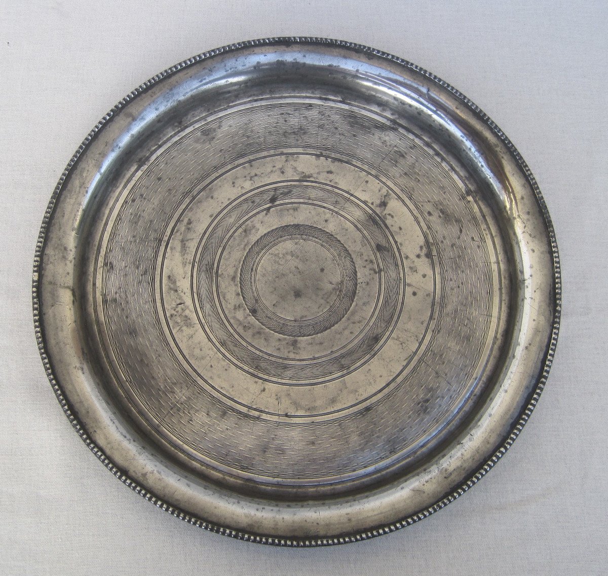 Service Tray, In Pewter. Early 19th Century.-photo-4