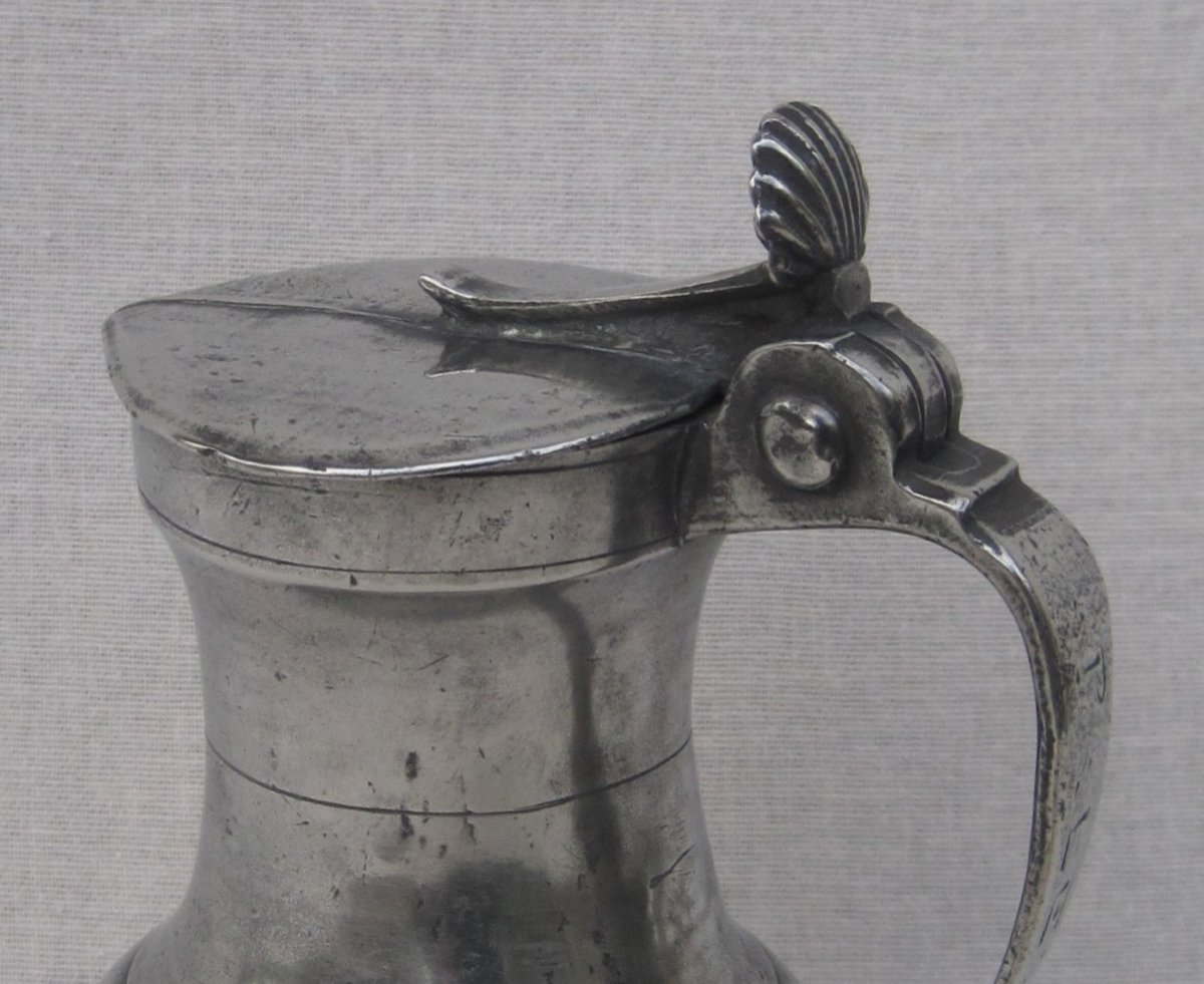 Pewter Pitcher. Angers. 18th Century.-photo-3