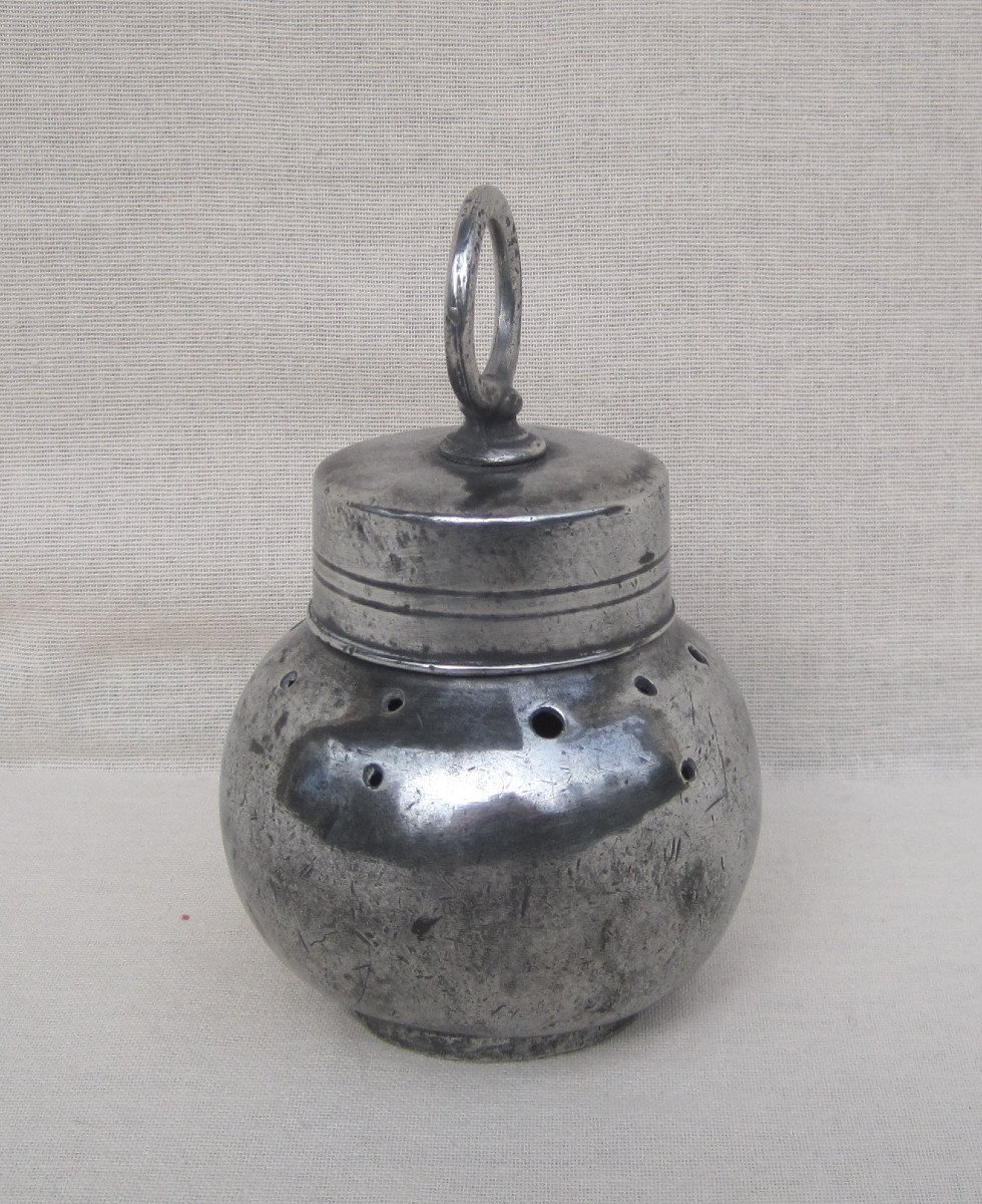 Leeing Ball, In Pewter. Medical Tins. 18th-19th Century.-photo-4