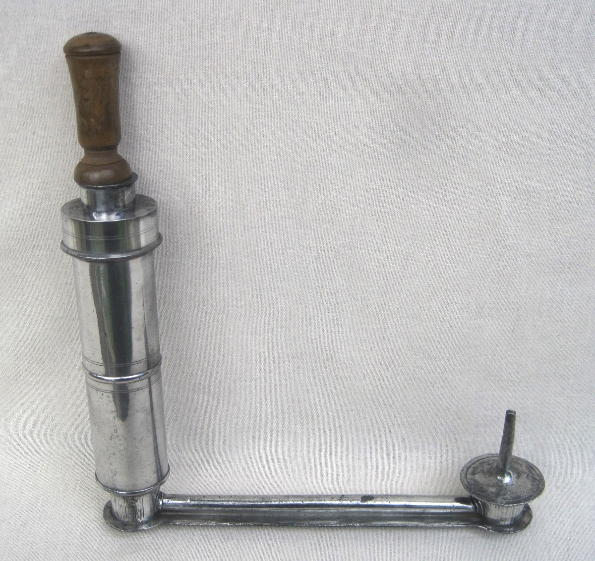 Diy Clyster Syringe, In Pewter. 19th Century. -photo-3