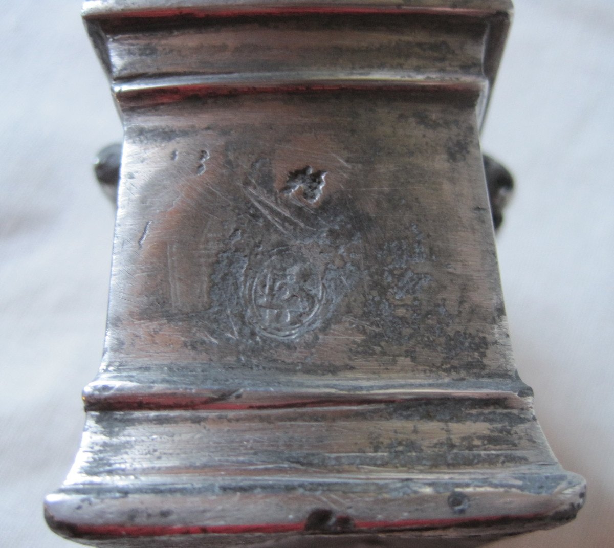 Pewter Box, For Baptism. Religious Pewter. 17th Century.-photo-4