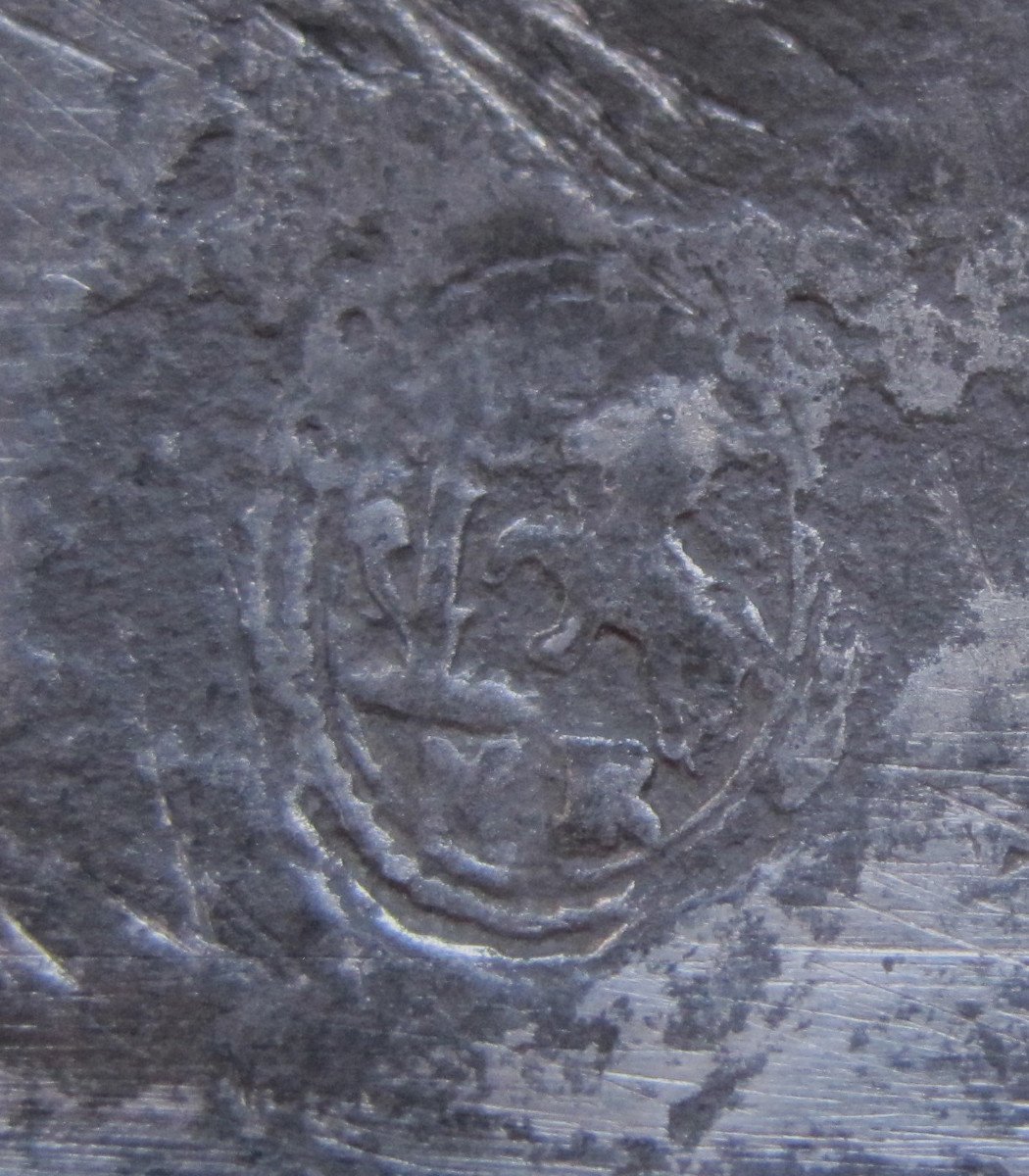 Pewter Box, For Baptism. Religious Pewter. 17th Century.-photo-1
