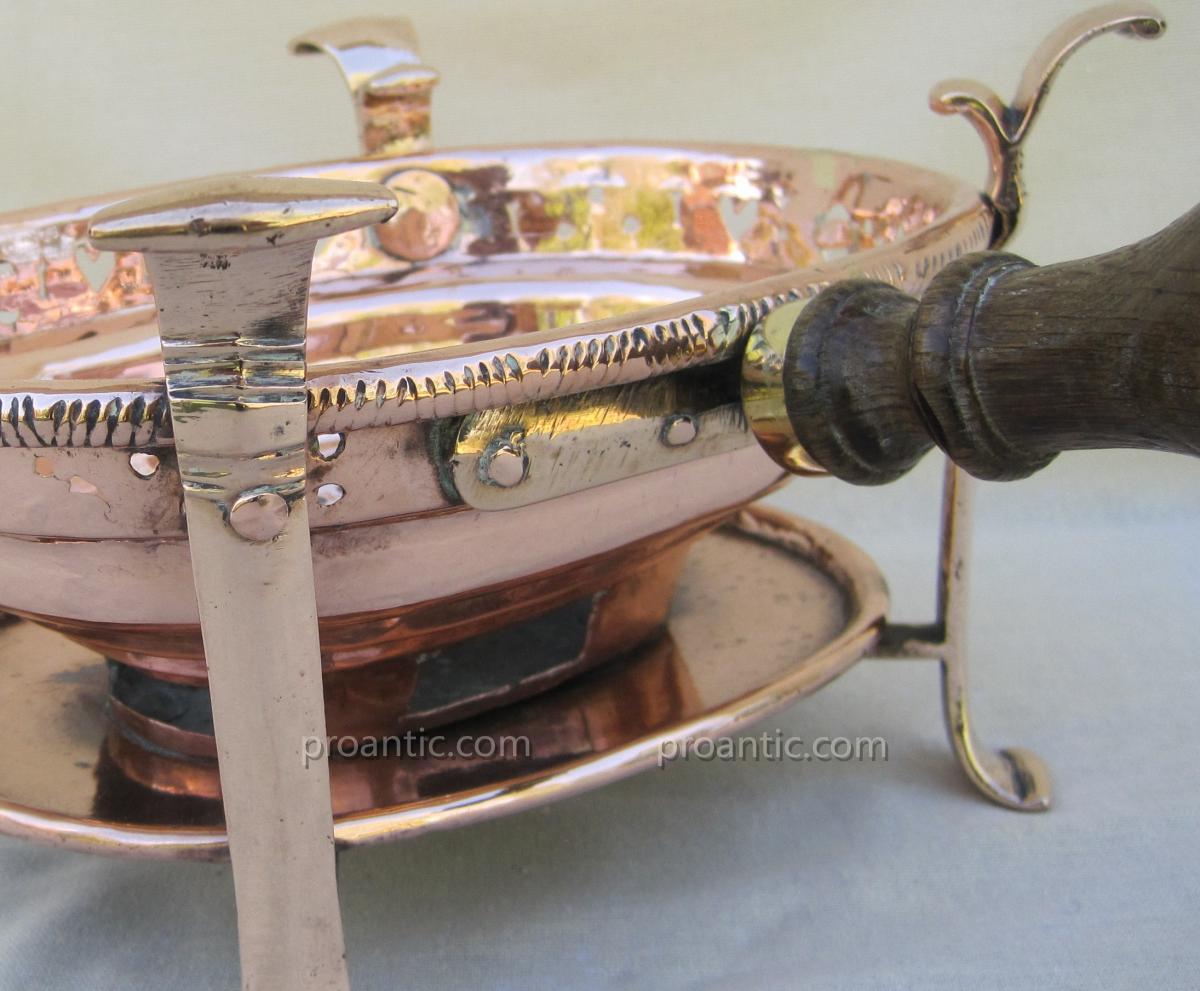 Réchaud de table, à braise, en cuivre. XVIIIe s.-photo-3