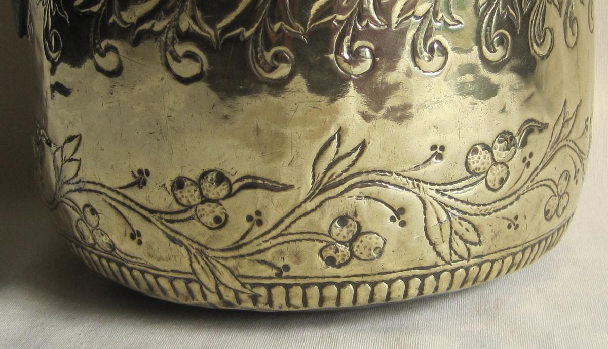 Brass Cauldron. Fruit Setting. Eighteenth Century.-photo-4