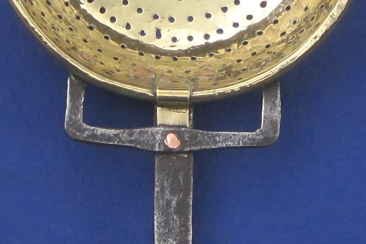 Brass Strainer. Eighteenth Century.-photo-2