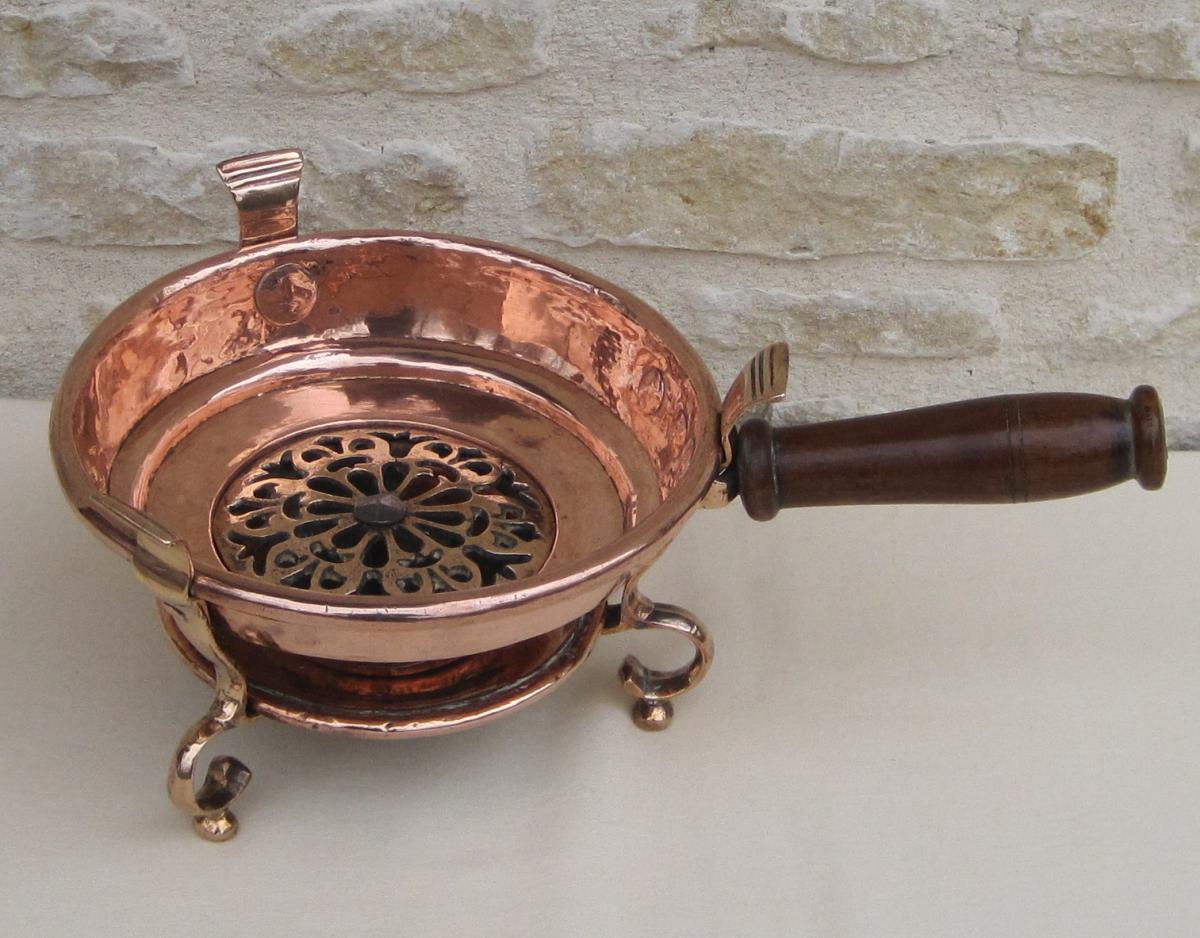 Table Stove, To Embers, Copper. Eighteenth Century.-photo-2