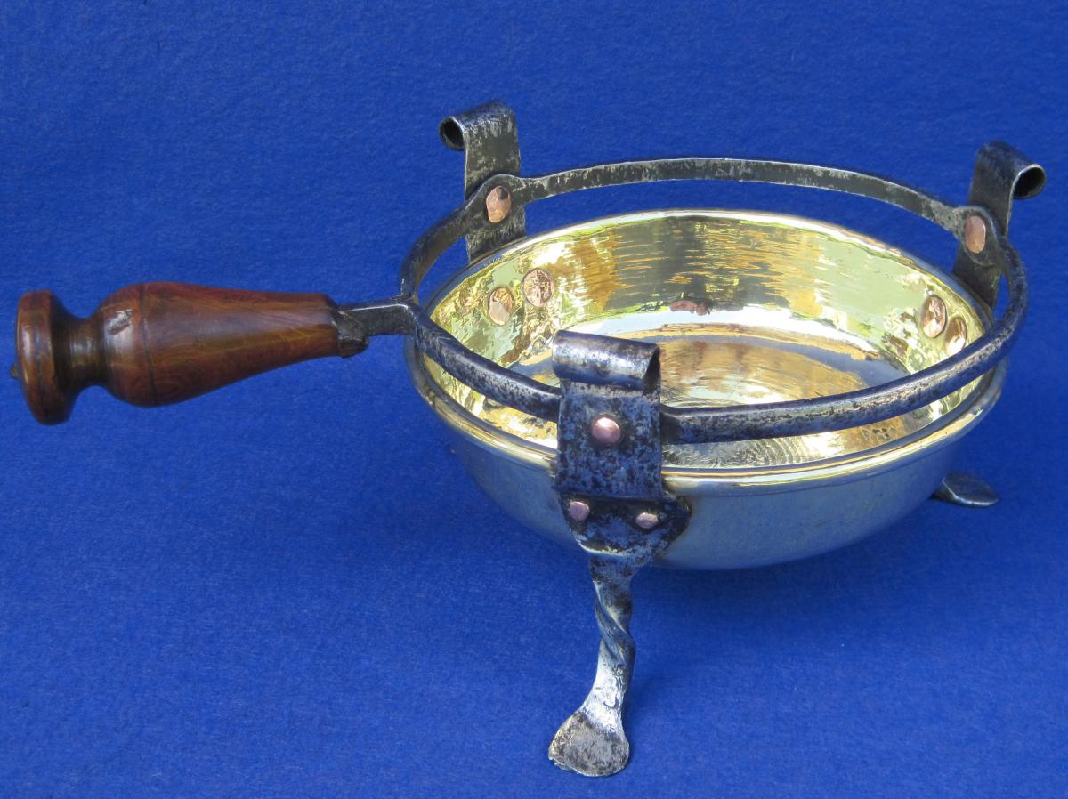 Table Top, With Embers, In Brass. 18th Century.