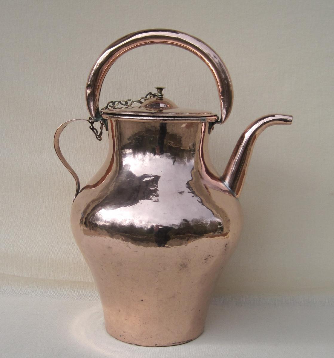 Oil Jug, Copper. Late Eighteenth-early Nineteenth.-photo-2