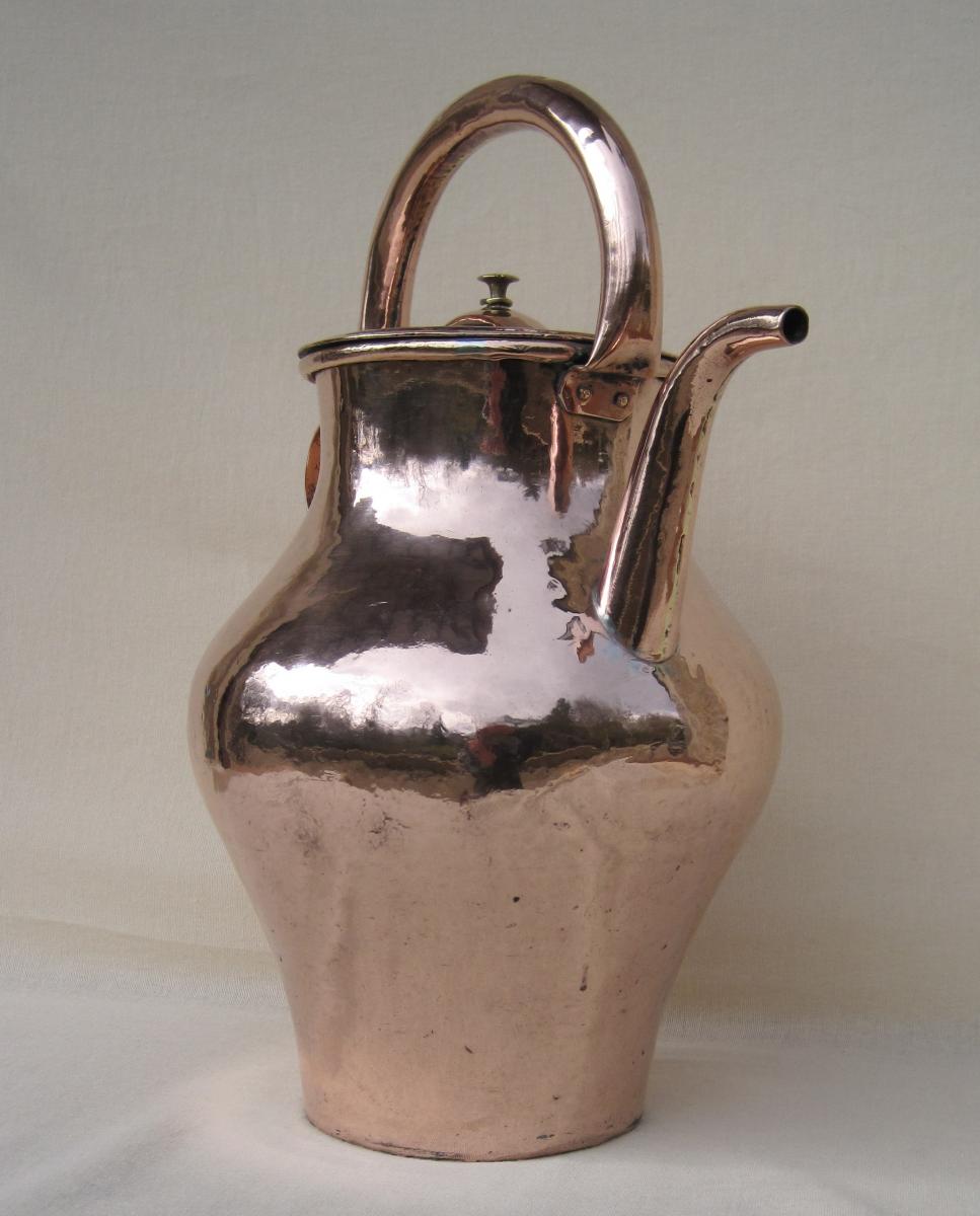 Oil Jug, Copper. Late Eighteenth-early Nineteenth.-photo-2