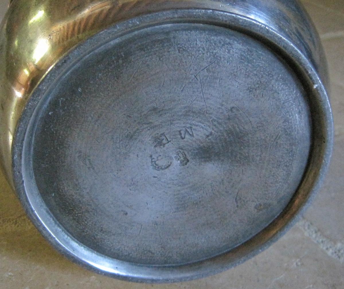 Pewter Dinner Holder. St Germain In Laye. Eighteenth Century-photo-7