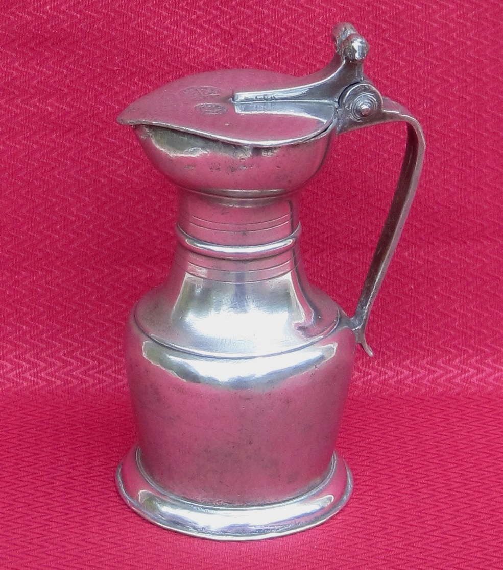 Pewter Pitcher. Wallis / Switzerland. Early Nineteenth Century.