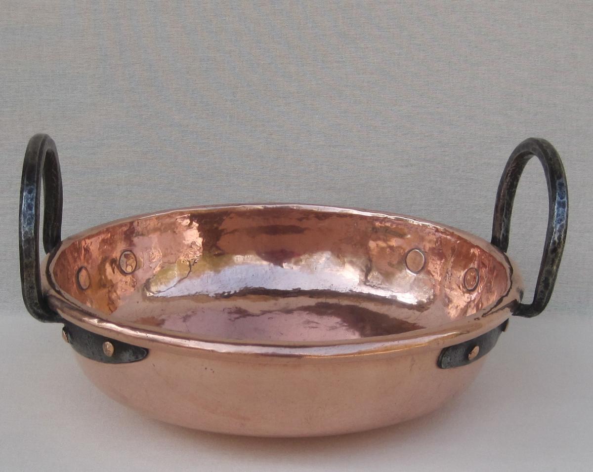 Jam Bowl, Copper, Crowned R. Eighteenth Century-photo-2