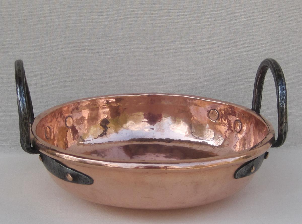 Jam Bowl, Copper, Crowned R. Eighteenth Century-photo-1